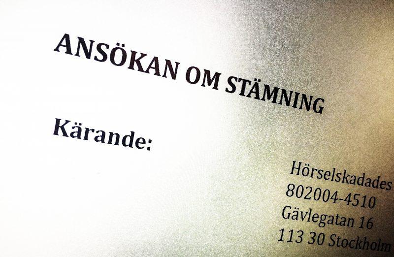 Rubrik: Ansökan om stämning