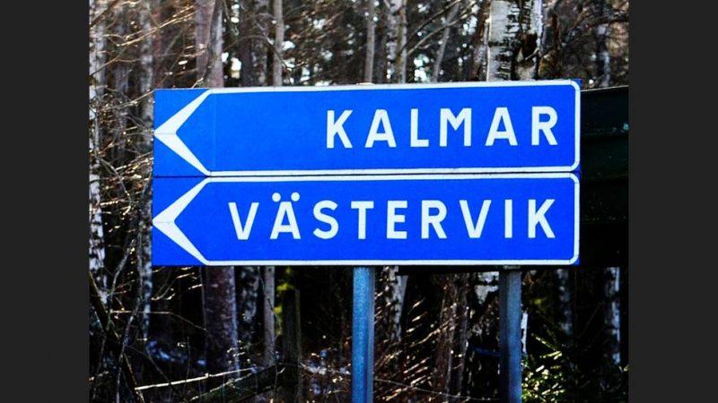 Vägskylt Kalmar Västervik