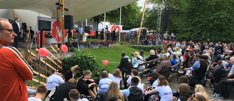 Scenen i Almedalen, med publik.