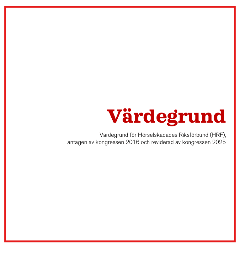 HRFs värdegrund.