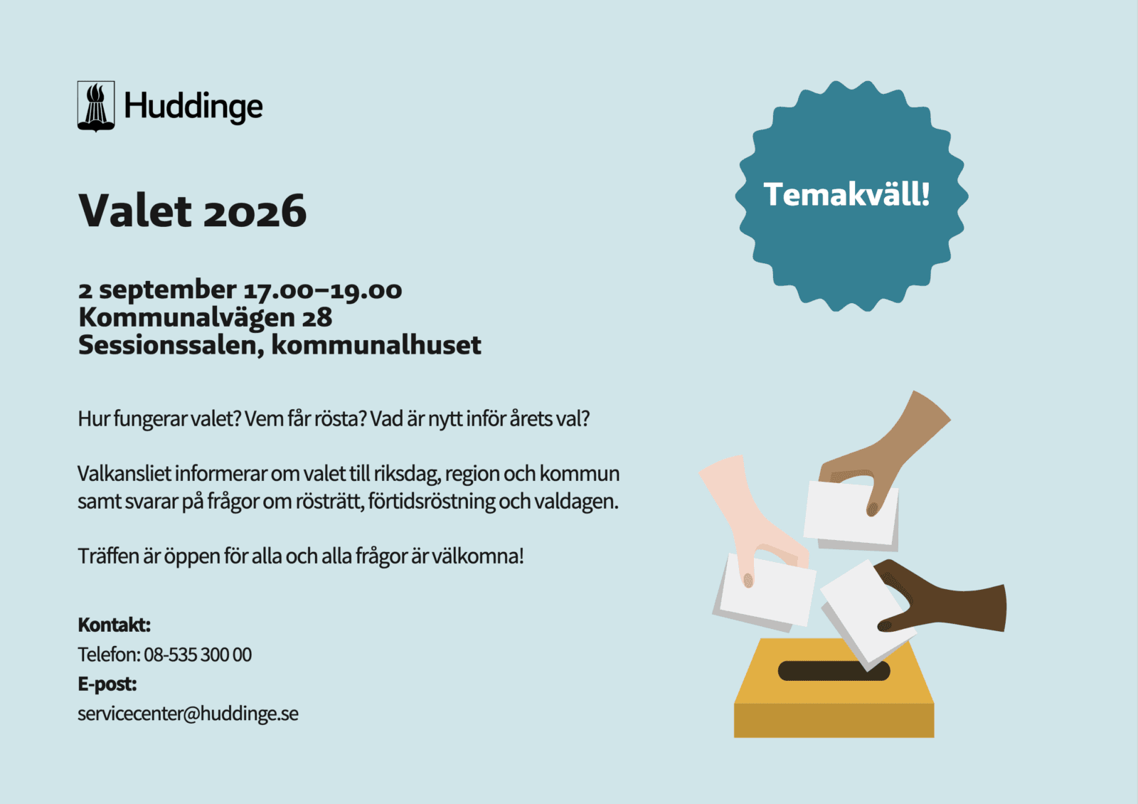 Temakväll inför valet 2026