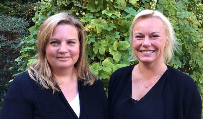 Porträtt på Sarah Granberg och Johanna Gustafsson, forskare vid Örebro Universitet