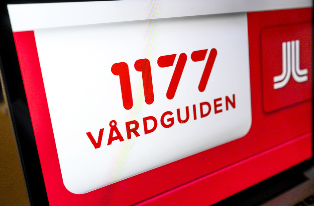 Logga för 1177 på en datorskärm.