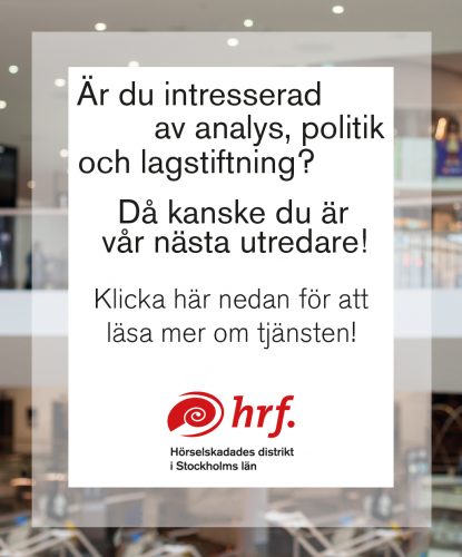 Annons för utredningstjänsten.