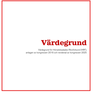 HRFs värdegrund.