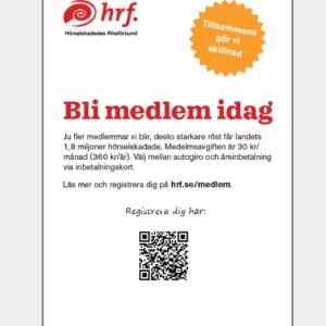 Affisch "Bli Medlem" med QR-kod